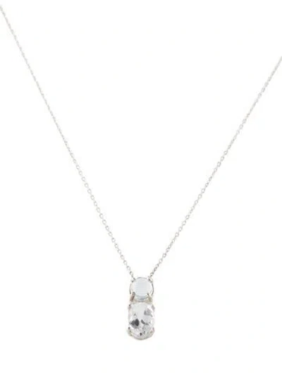 Pre-owned Kristin Hanson 2.00ctw Topaz Pendant Necklace, 16.25" In Multi