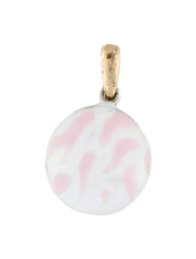 Pre-owned Kristin Hanson Enamel Donut Pendant In Multi