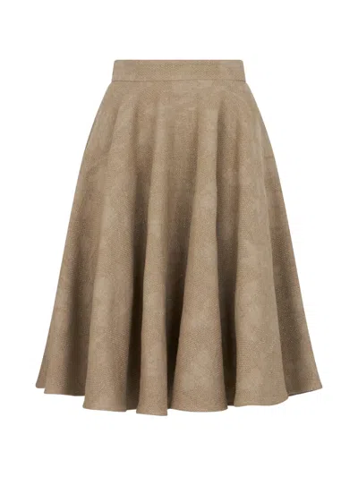 Kristina Ti A-line Skirt In Brown