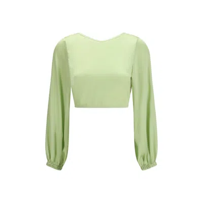 Kristina Ti Lace Tie Blouse In Green