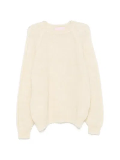 Kristina Ti Cable-knit Raglan-sleeve Sweater In Neutral