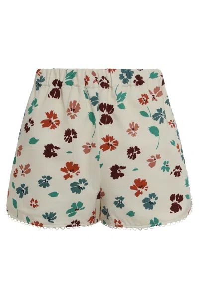 Kristina Ti Cotton Shorts In Neutral