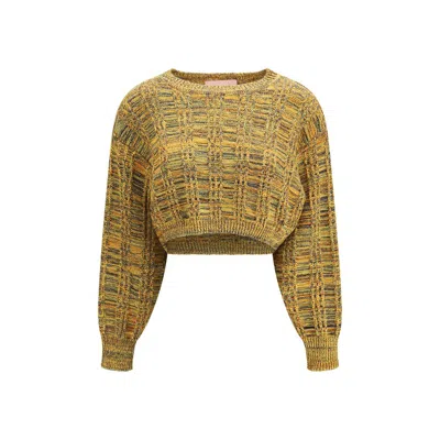Kristina Ti Multicolor Cotton Sweatshirt In Brown