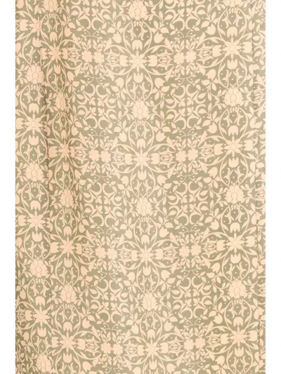 Kristina Ti Damask-patterned Viscose Dress In Green