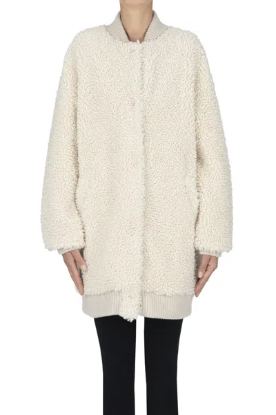 Kristina Ti Eco-fur Bomber Jacket In White