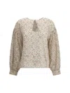 Kristina Ti Floral Print Silk Blouse In Multi