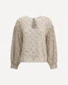 Kristina Ti Floral Print Silk Blouse In Multi
