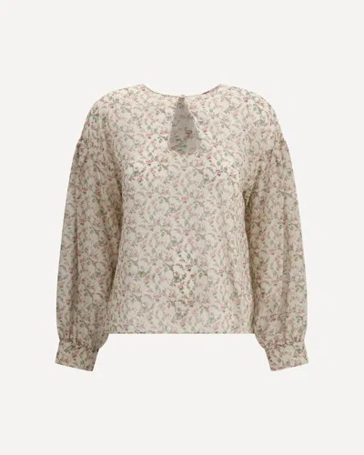 KRISTINA TI FLORAL PRINT SILK BLOUSE