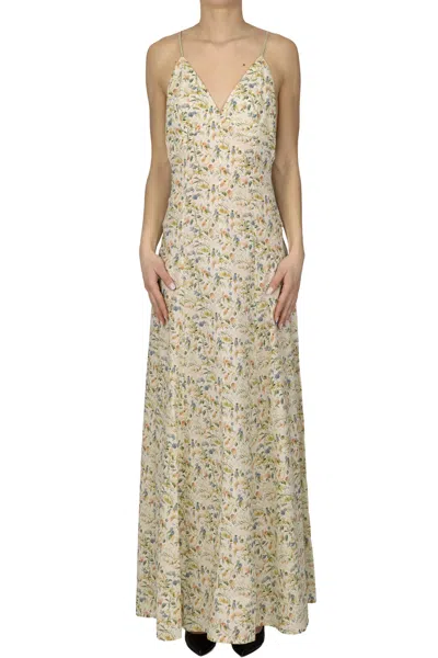 Kristina Ti Flower Print Slip Dress In Multi