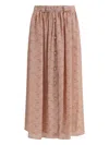 Kristina Ti Foliage-print Button-front Midi Skirt In Multi