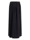 Kristina Ti Geometric-button Long Skirt In Black