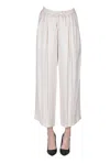 Kristina Ti Jacquard Satin Trousers In White
