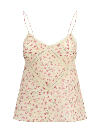 Kristina Ti Madeline Magnolia Top In Neutral