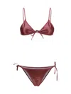 Kristina Ti Bordeaux Polyamide Bikini In Brown