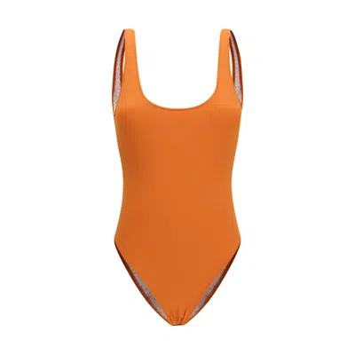 Kristina Ti Orange Polyamide One-piece Swimsuit In Multi