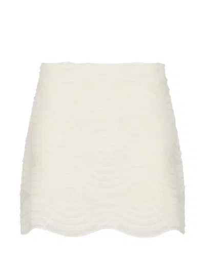 Kristina Ti Patterned Mini Skirt In White