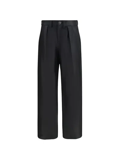 Kristina Ti Pleated Wide-leg Trousers In Black