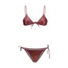 Kristina Ti Bordeaux Polyamide Bikini In Brown