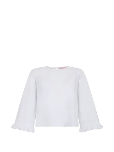 Kristina Ti Ruffled Blouse In White