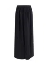 Kristina Ti Geometric-button Long Skirt In Black