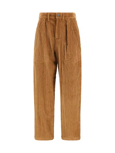 Kristina Ti Straight-leg Corduroy Trousers In Brown