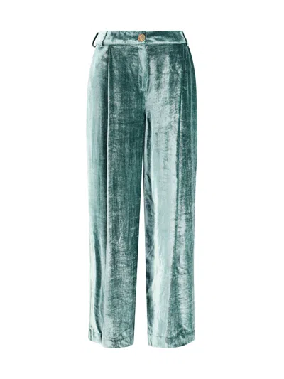 Kristina Ti Velvet Pants In Blue