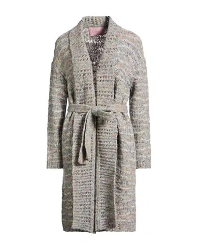 Kristina Ti Woman Cardigan Light Grey Size M Polyamide, Wool, Viscose, Alpaca Wool, Cotton In Gray