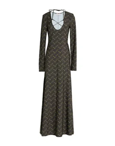 Kristina Ti Woman Maxi Dress Black Size L Polyamide, Rubber