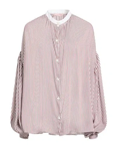 Kristina Ti Woman Shirt Burgundy Size 6 Viscose, Silk In Pink