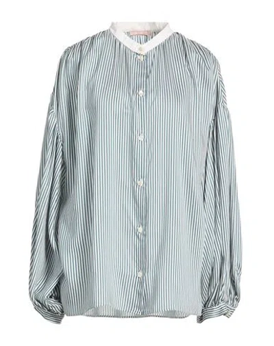 Kristina Ti Woman Shirt Emerald Green Size 6 Viscose, Silk In Multi