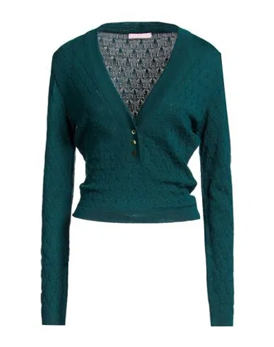 Kristina Ti Woman Sweater Dark Green Size L Merino Wool