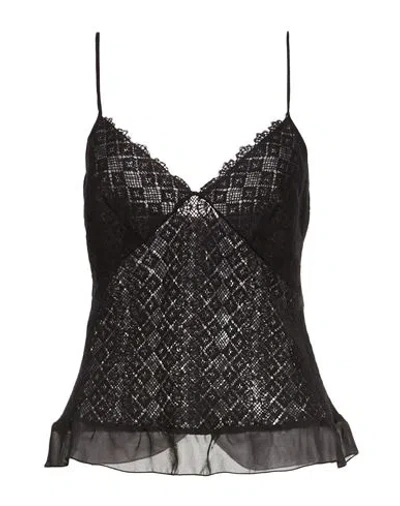 Kristina Ti Woman Top Black Size 8 Acetate, Wool, Polyester
