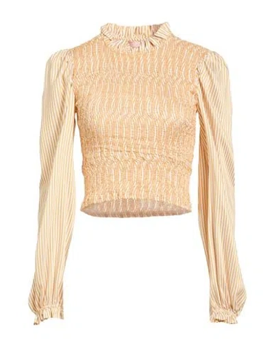Kristina Ti Woman Top Marigold Size 4 Viscose, Silk In Brown