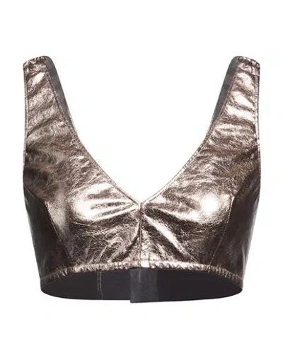 Kristina Ti Woman Top Gunmetal Size 6 Polyester, Elastane In Gray