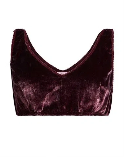 Kristina Ti Woman Top Plum Size 2 Viscose, Silk In Purple