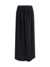 Kristina Ti Geometric-button Long Skirt In Black