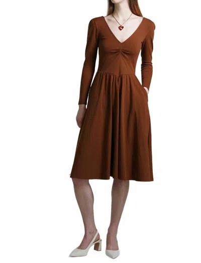 Kristinit Pina Ballet Dress In Cocoa In Brown