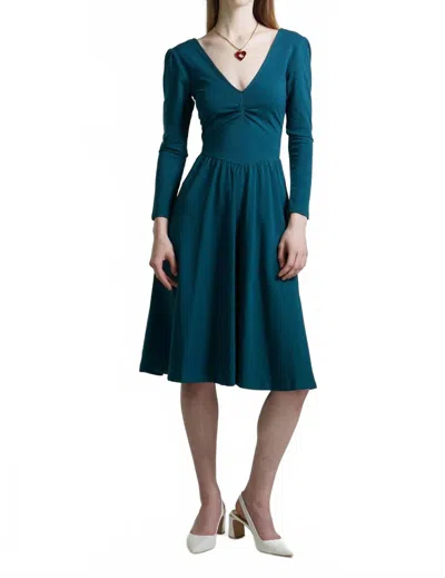 Kristinit Pina Ballet Dress In Teal In Blue