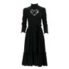 Kristinit Women's Black Heart "sirsna" Dress In Black