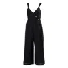 Kristinit Women's Black Linen Jerry Jumpsuit In Black