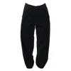 Kristinit Women's Black Velvet Bel Age Pants In Black