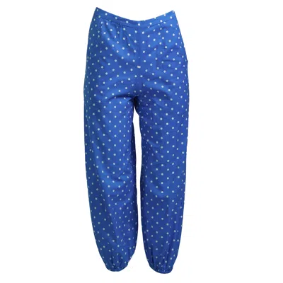 Kristinit Women's Blue Polka Dot Le Bel Age Pants