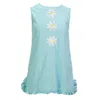 Kristinit Women's Blue Swiss Dot Daisy Dress In Blue