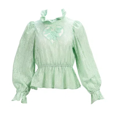 Kristinit Women's Green Lace Sirsna Top