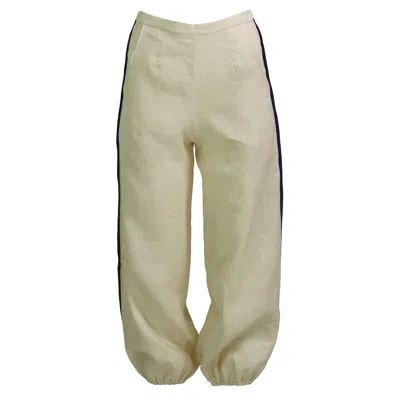 Kristinit Women's Neutrals Linen Bel Age Pants