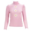 Kristinit Women's Pink / Purple Daisy Caron Top Blush In Pink/purple