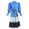 Kristinit Women's Polkadot Blue Oberon Dress In Blue