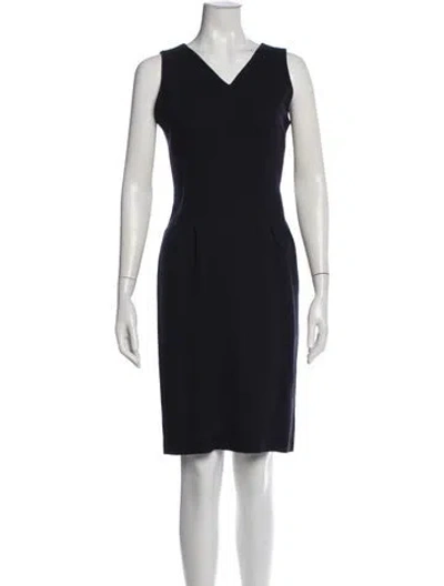 Pre-owned Krizia 1980's Knee-length Dress In Blue