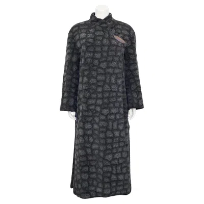Pre-owned Krizia 1980s  Grey Faux Shearling Coat In Gray