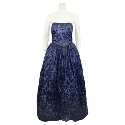 Pre-owned Krizia 1980s  Strapless "trash Bag" Gown In Black